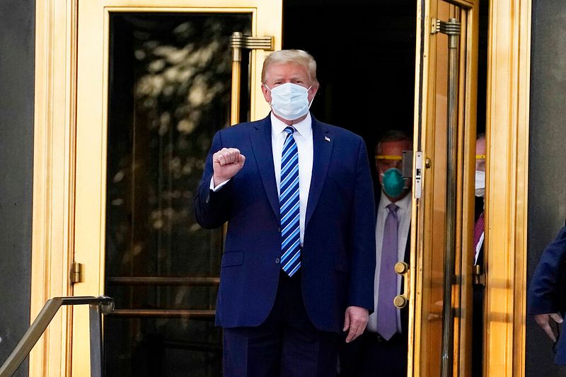 確診的川普如不能盡快康復,將引發不少憲政問題。(美聯社)