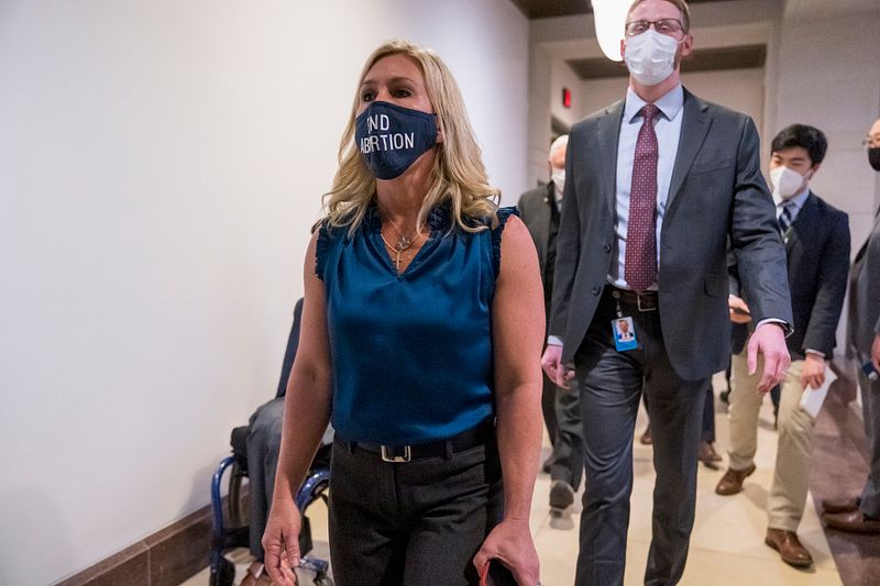 美國極右派代表人物,喬治亞州聯邦眾議員格林(Marjorie Taylor Greene)(AP)