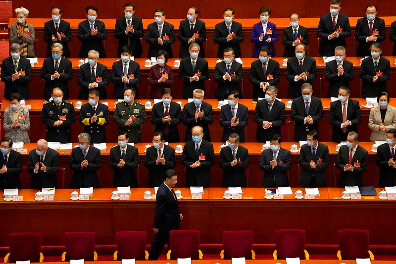 中國全國人民代表大會與全國政協會議(簡稱「兩會」)3月4日、5日在北京登場,中國國家主席、中共總書記習近平出席。(AP)