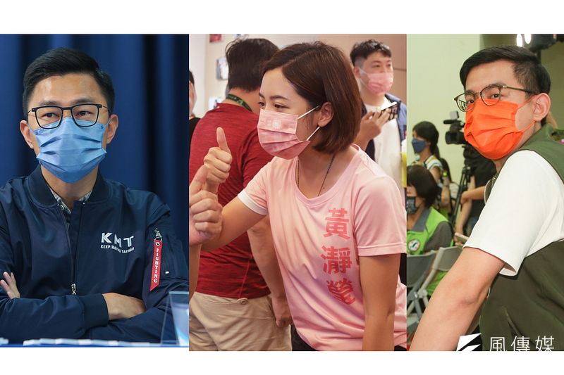 國民黨詹為元(由左至右)、民眾黨黃瀞瑩、民進黨卓冠廷都是今年年底參選議員的新人。(顏麟宇、陳品佑攝,新新聞影像合成)
