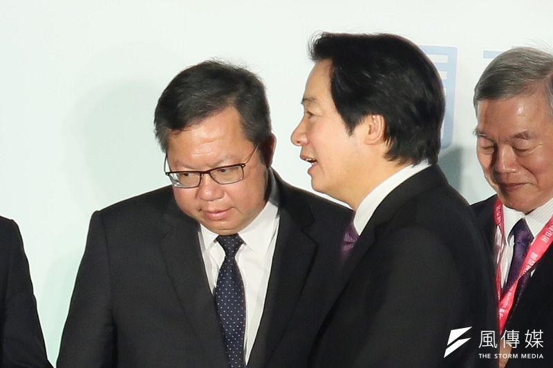 鄭文燦(左)一度被視為是賴清德(右)2024總統之路的最大競爭對手。(資料照,柯承惠攝)