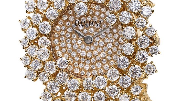 DAMIANI Mimosa含羞草系列18K黃金高級珠寶鑽錶。(圖片來源/DAMIANI 提供)