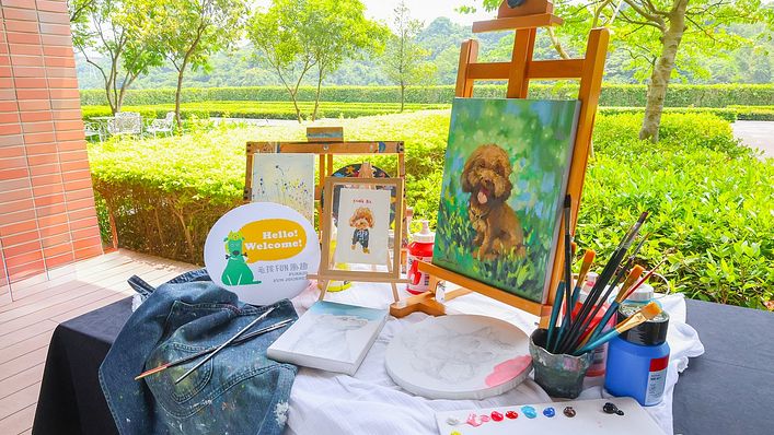 台北六福萬怡推毛孩油畫課程1