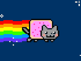 彩虹貓(Nyan cat)GIF圖。©Chris Torres.gif