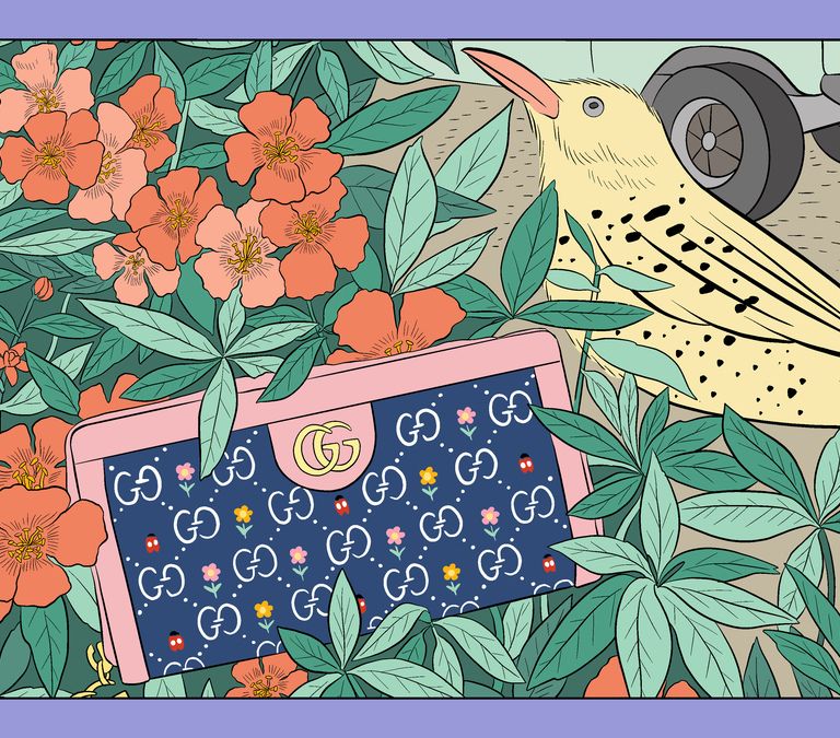 藝術家Raphaelle Macaron為Gucci設計形象宣傳插畫(圖/Gucci)