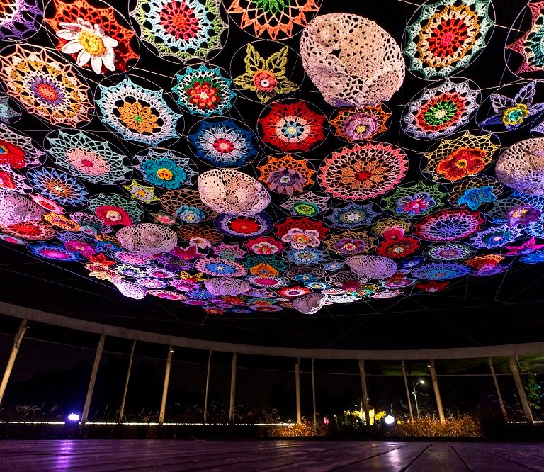 縣民公園燈區——曼陀羅穹頂。圖片來源/屏東燈節 提供)
