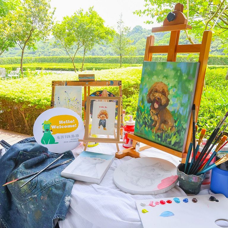 台北六福萬怡推毛孩油畫課程1