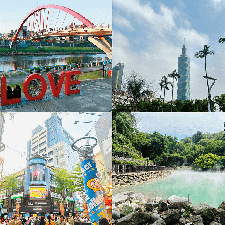 用步行與捷運串聯臺北市,從錫口碼頭到101商圈;西門町到北投溫泉,不管是歷史人文、自然景觀、購物商場應有盡有。(左上圖/臺北旅遊網 提供;左下、右上、右下圖/風傳媒拍攝)