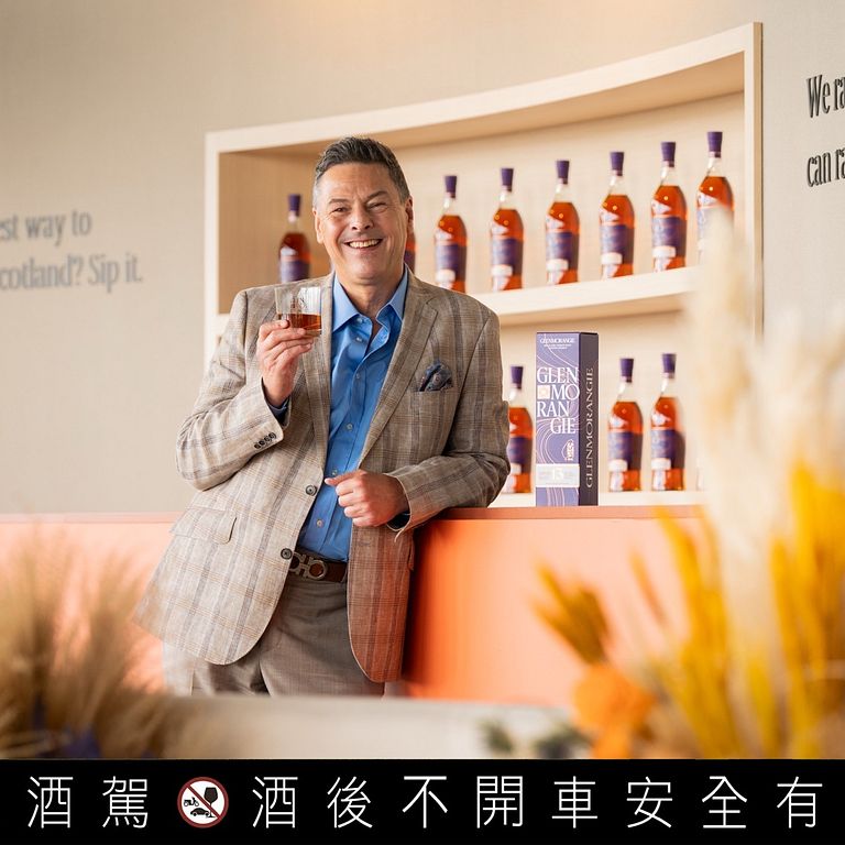 格蘭傑威士忌創作總監Dr. Bill Lumsden此次相隔八年再度訪台。(圖/格蘭傑提供)